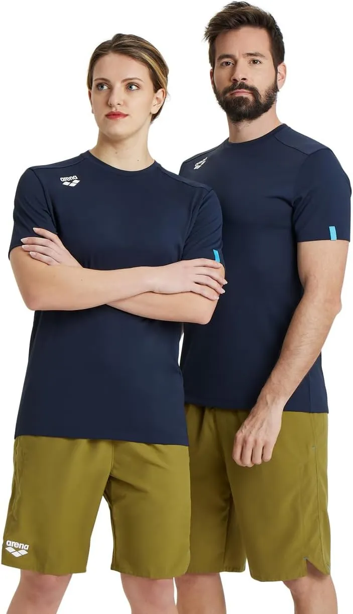 ARENA Team Unisex Solid T-Shirt Short Sleeve Crew Neck Regular Fit Workout Top Men's and Women's Quick Dry Active Tee
