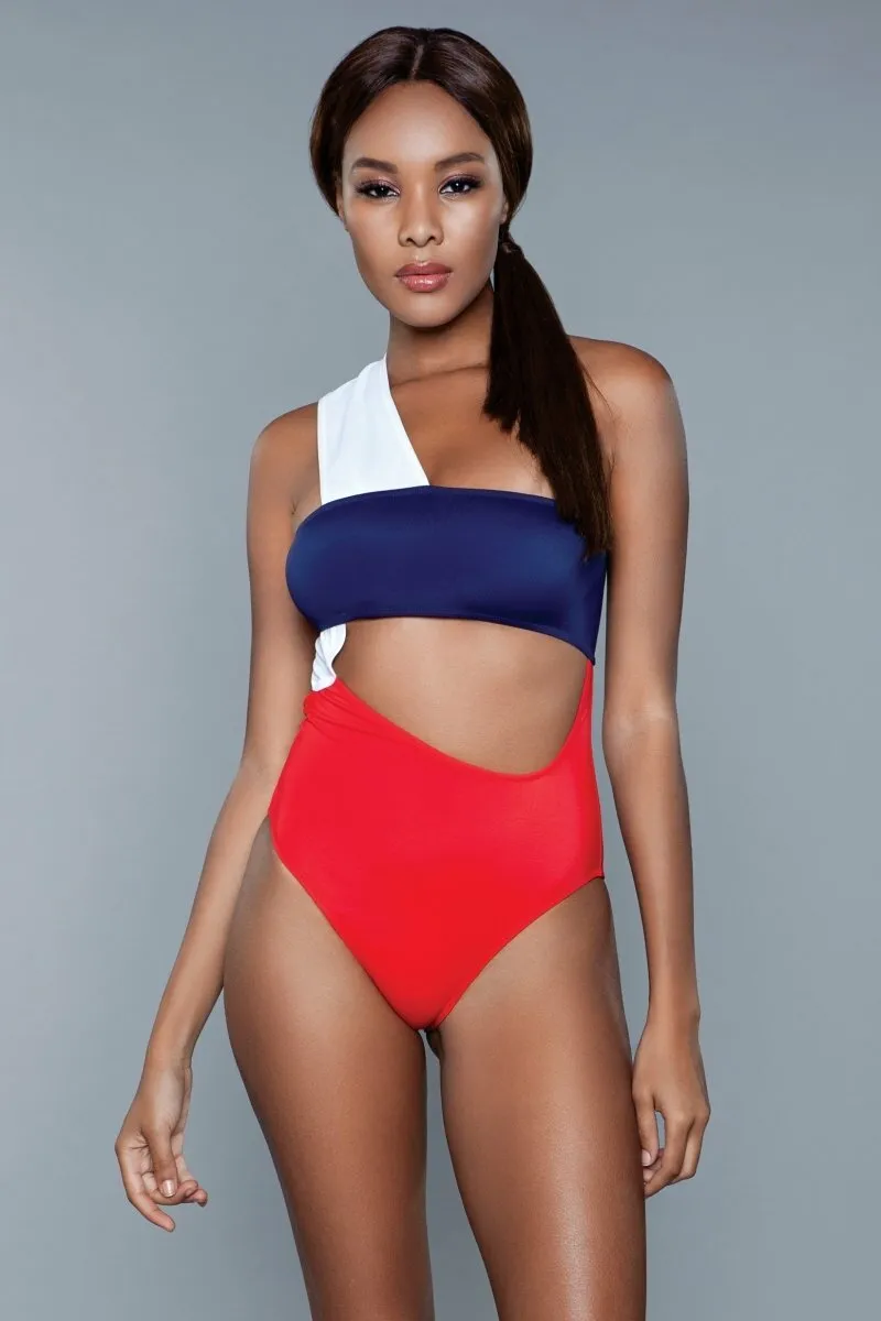 BeWicked 1973 Kennedy Swimsuit Red/White/Blue