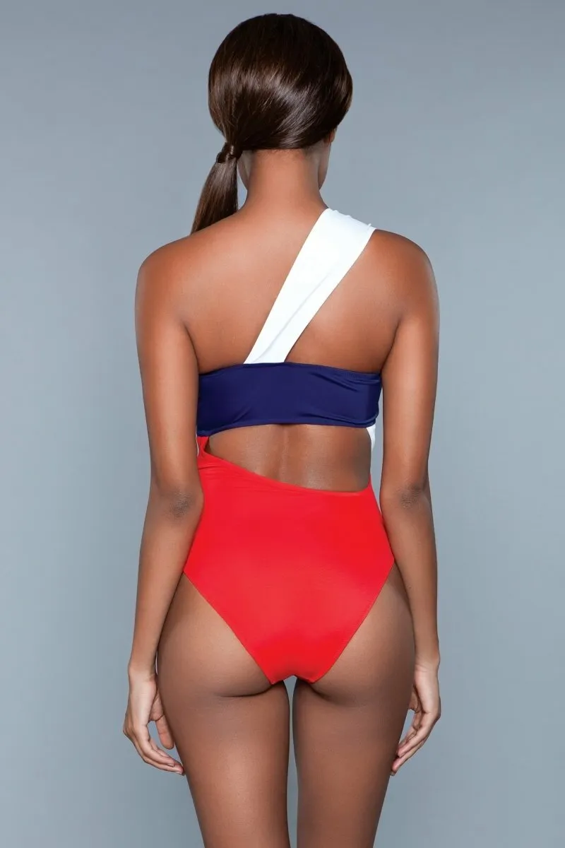 BeWicked 1973 Kennedy Swimsuit Red/White/Blue