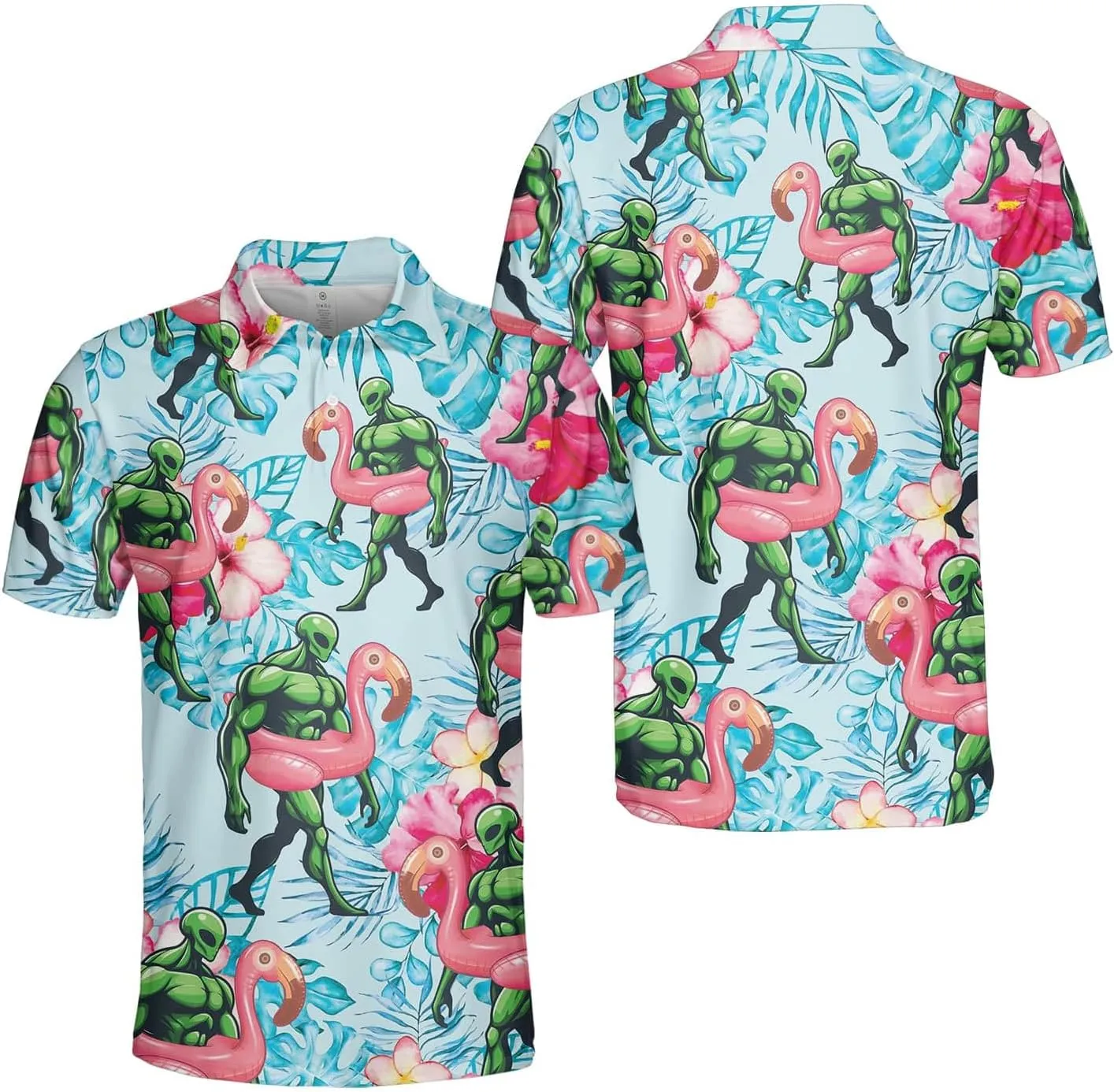 Green Argyle Pattern Diagonal Diamond Polo Shirts for Men Women Men's Golf Shirts Short Sleeve, Lightweight Golf Polos