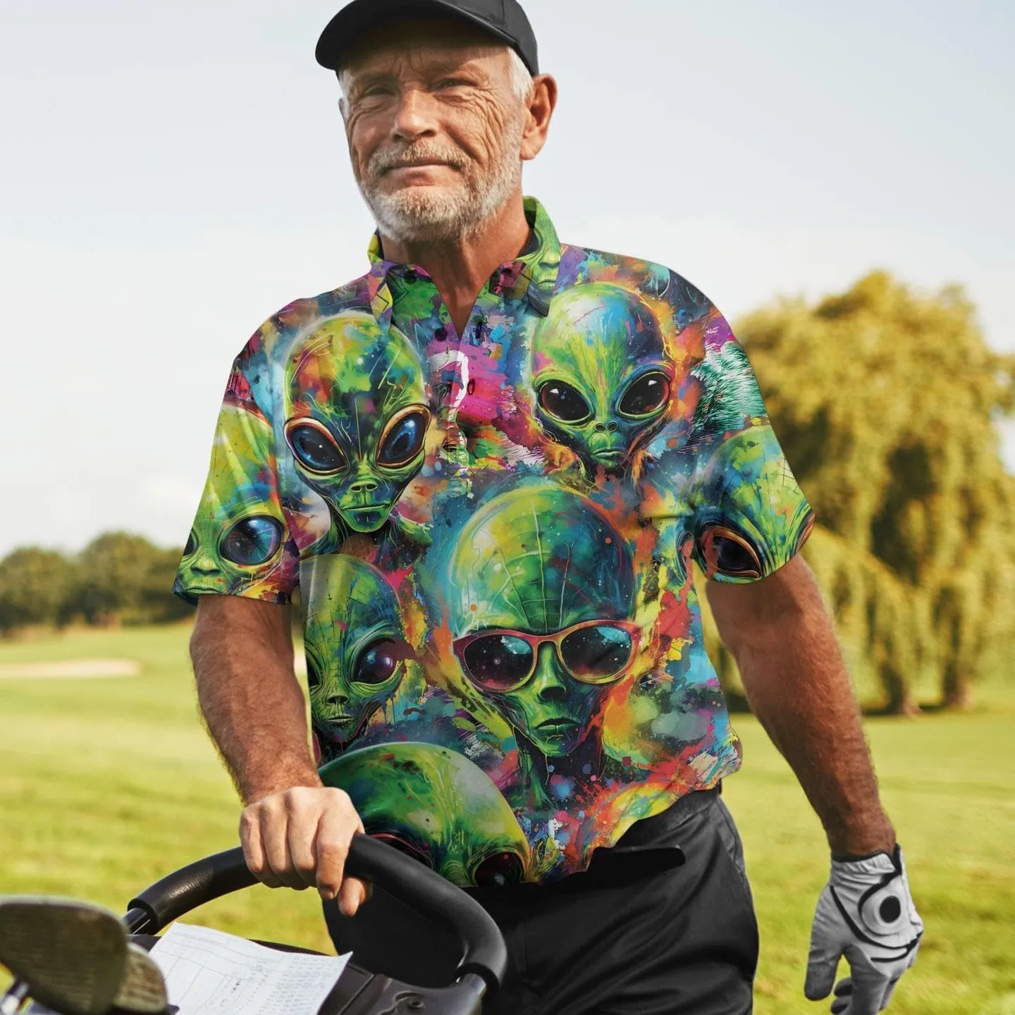 Green Argyle Pattern Diagonal Diamond Polo Shirts for Men Women Men's Golf Shirts Short Sleeve, Lightweight Golf Polos