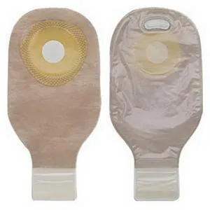 Hollister Premier One-Piece Drainable Pouch 1-3/16" Pre-Cut Flat SoftFlex Skin Barrier, Filter, Integrated Closure, Transparent