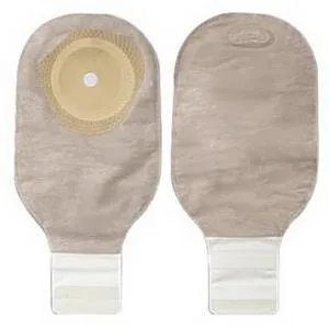 Hollister Premier One-Piece Drainable Pouch 1" Pre-Cut Flat SoftFlex Skin Barrier, Filter, Integrated Closure, Beige