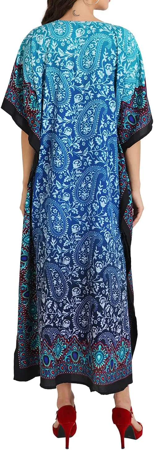 Miss Lavish London Kaftan Dresses for Women Beach Coverups Plus Size African & Dubai Kaftans Ideal for Loungewear & Swimwear