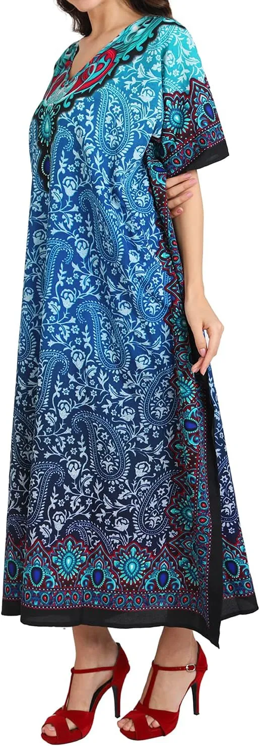 Miss Lavish London Kaftan Dresses for Women Beach Coverups Plus Size African & Dubai Kaftans Ideal for Loungewear & Swimwear