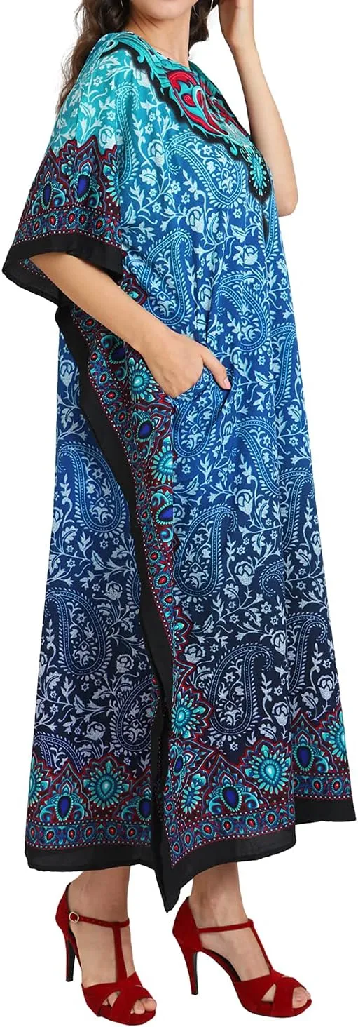 Miss Lavish London Kaftan Dresses for Women Beach Coverups Plus Size African & Dubai Kaftans Ideal for Loungewear & Swimwear