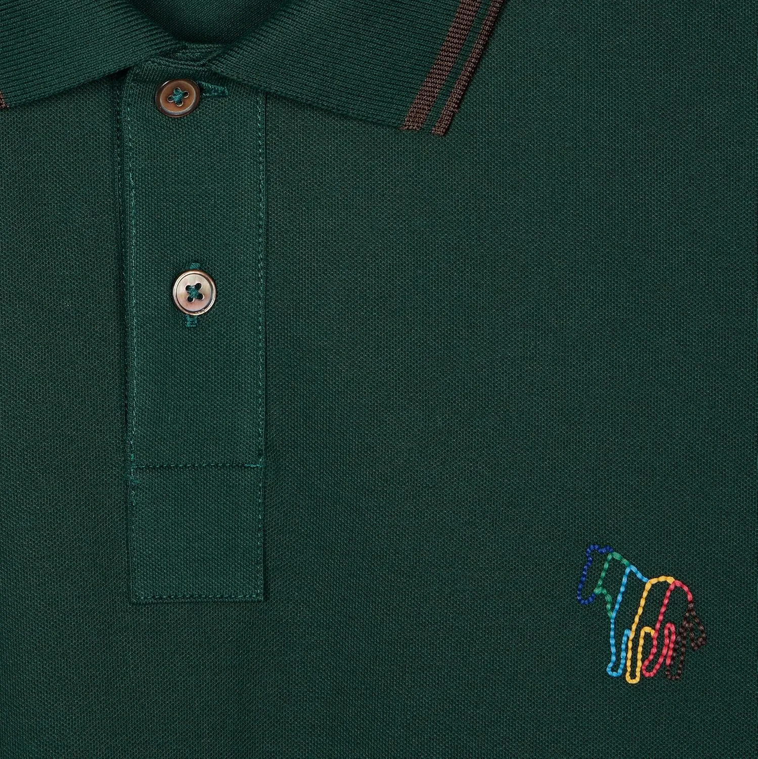 Paul Smith Men's Stretch-Cotton 'Broad Stripe Zebra' Polo Shirt